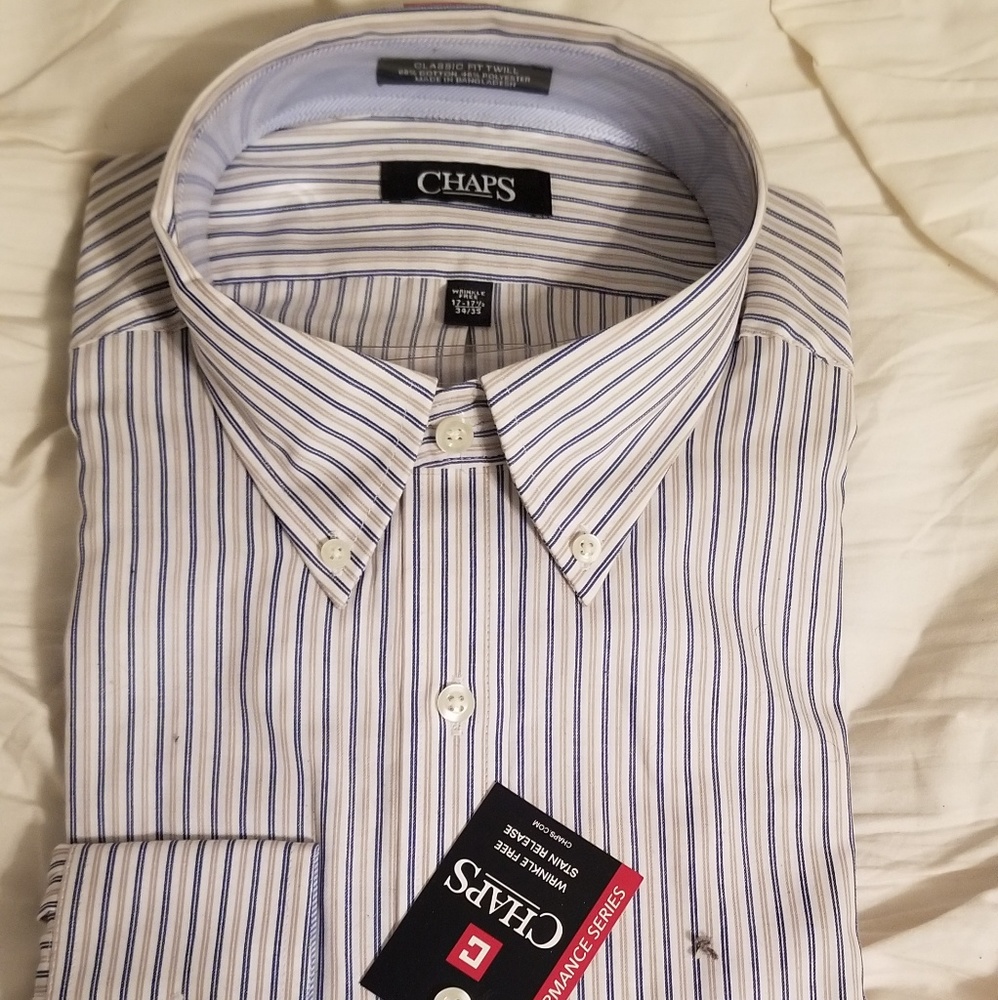 XL Chaps striped dress shirt
